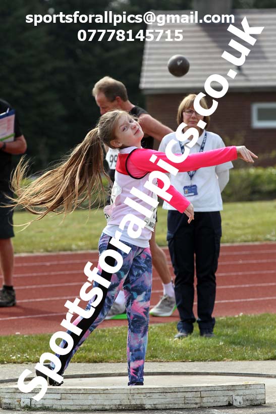Shot putt, 2021 NECAA Open Graded Meeting, Morpeth. Photo: David T. Hewitson/Sports for All Pics